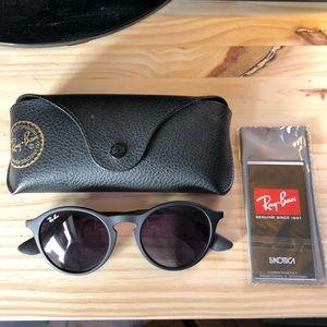 Ray Ban RB4243 black round sunglasses